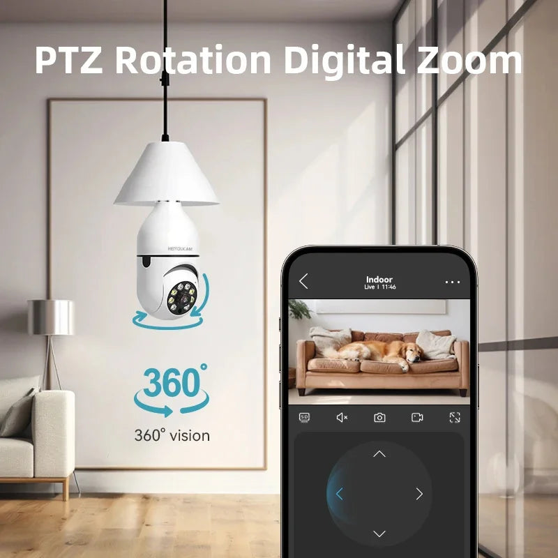 Seguranca total em segundos: camera lampada 360 wifi